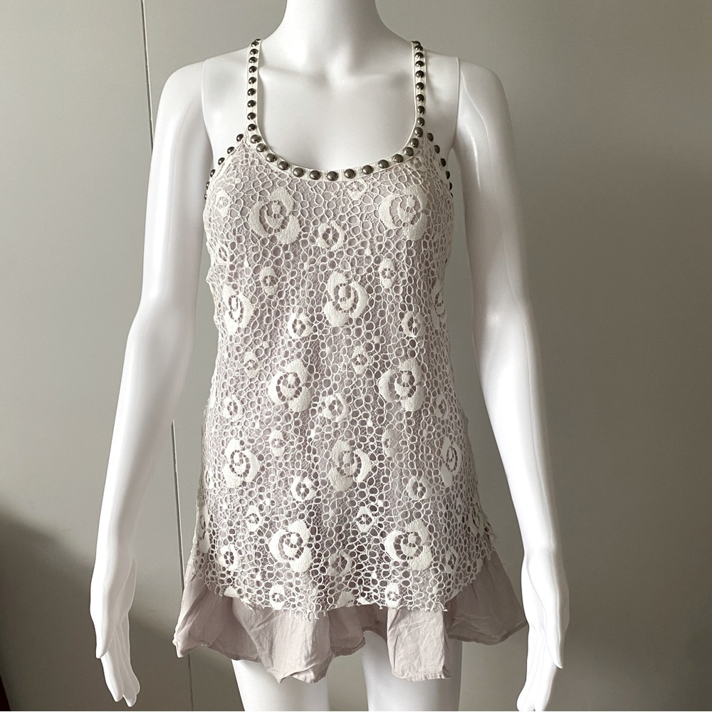 Rare Vintage Free People Dress/ Tunic Crochet